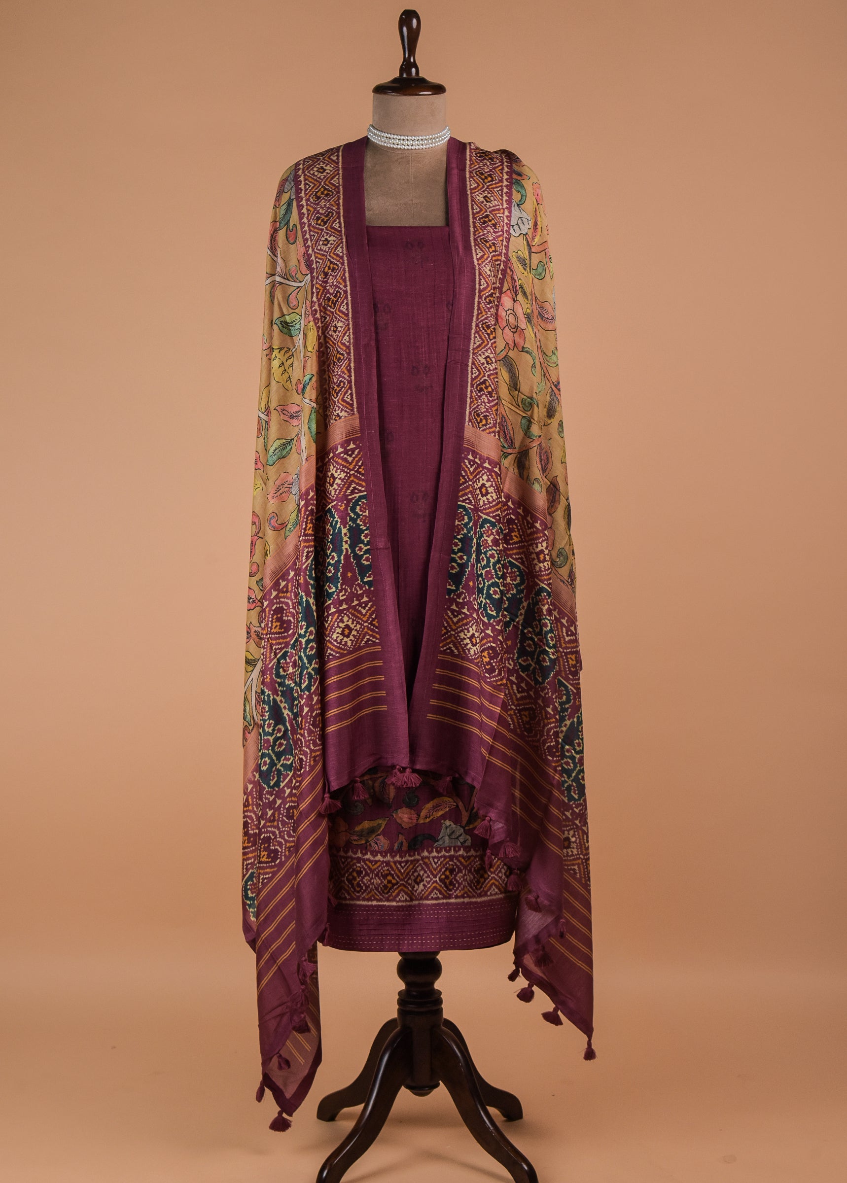 Pink Cotton Silk Dress Material