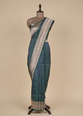 Blue Silk Banarasi Saree