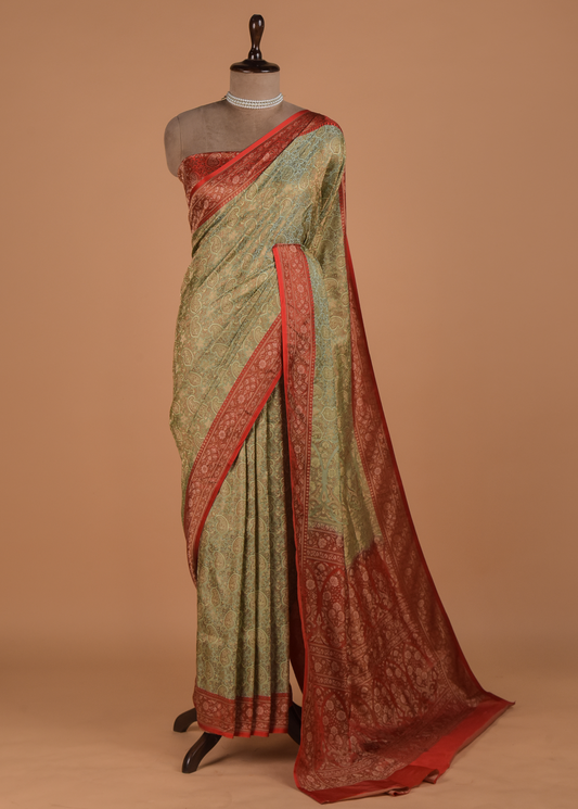 Blue Art Silk Banarasi Saree