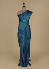 Blue Silk Kanjeevaram Saree