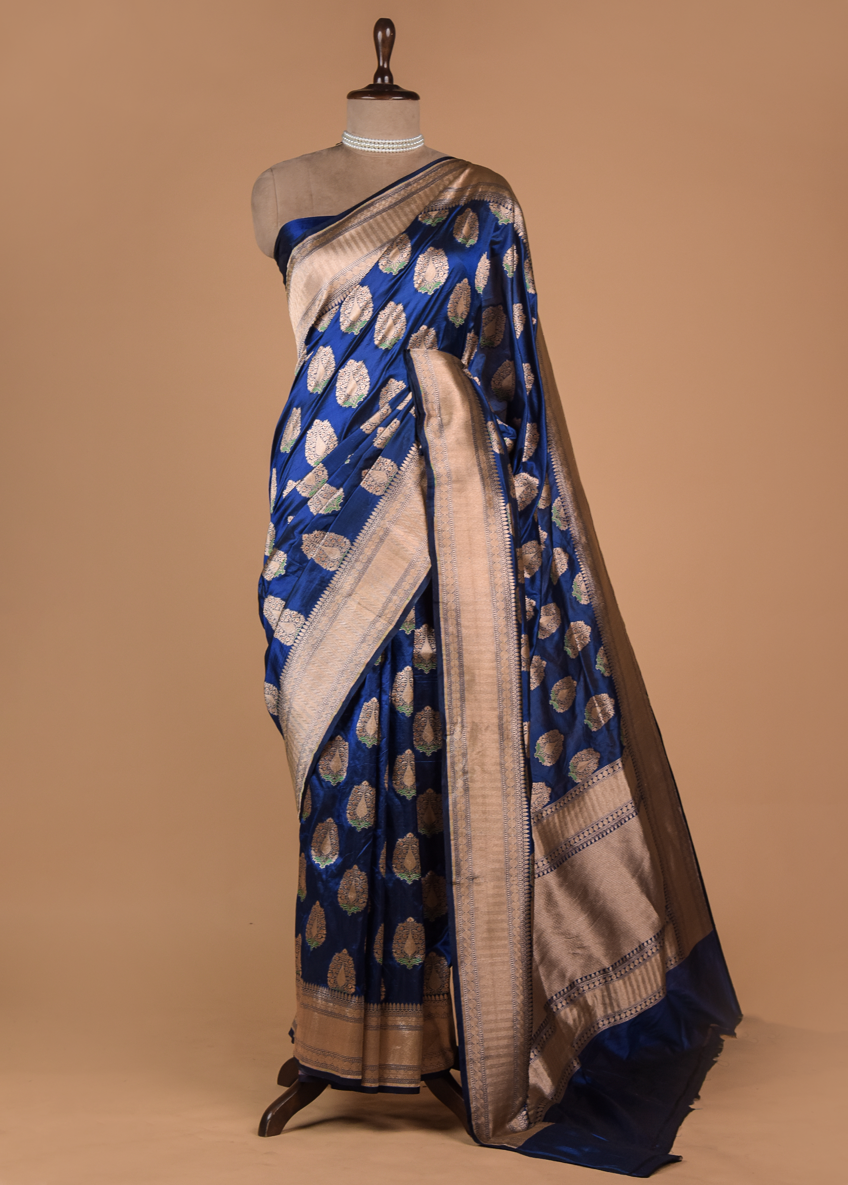 Blue Silk Banarasi Saree