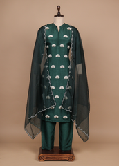 Green Silk Straight Set