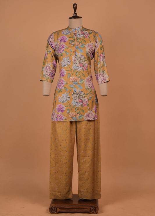 Yellow Cotton Coord Set