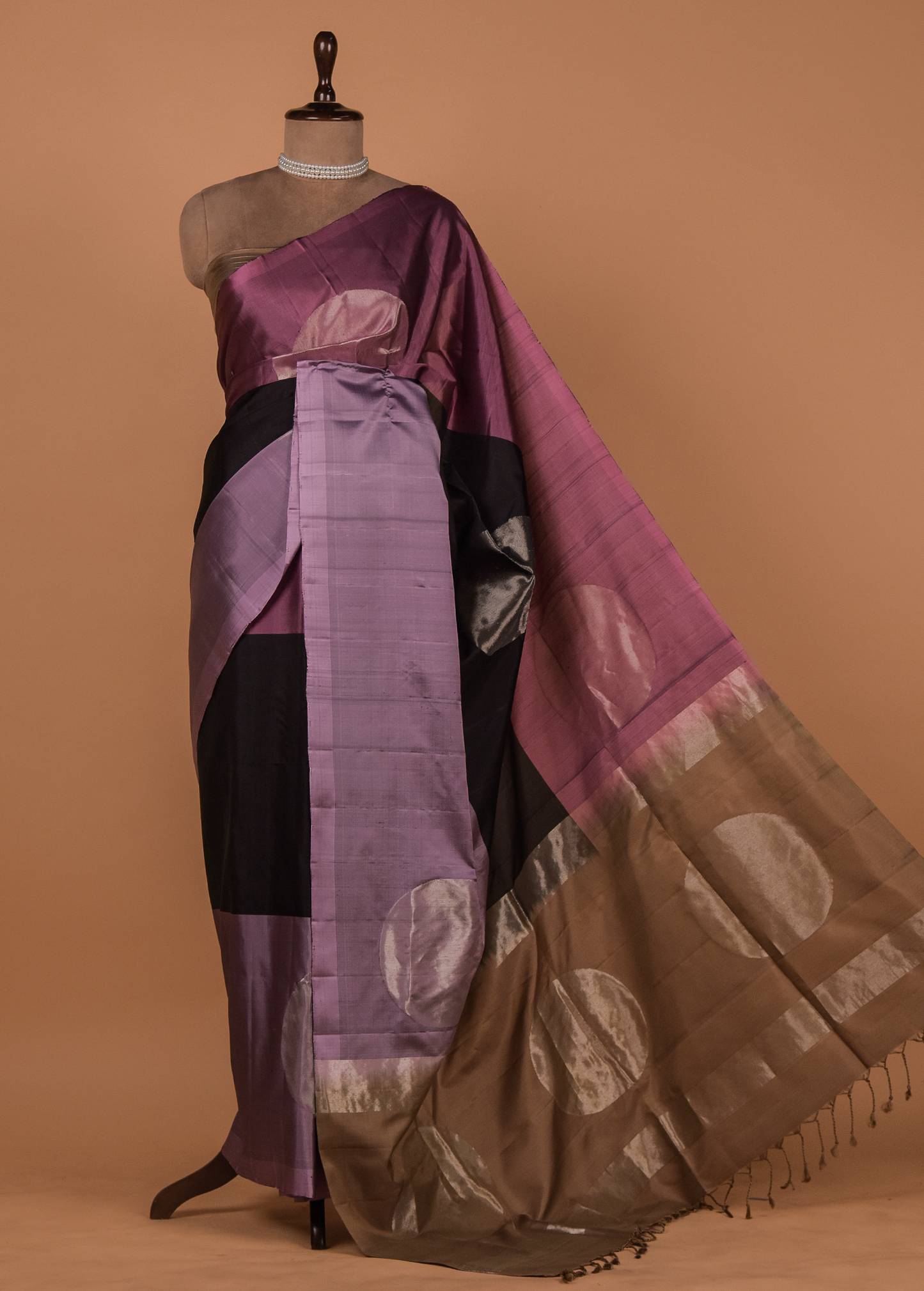 Multicoloured Silk Kanjeevaram Saree