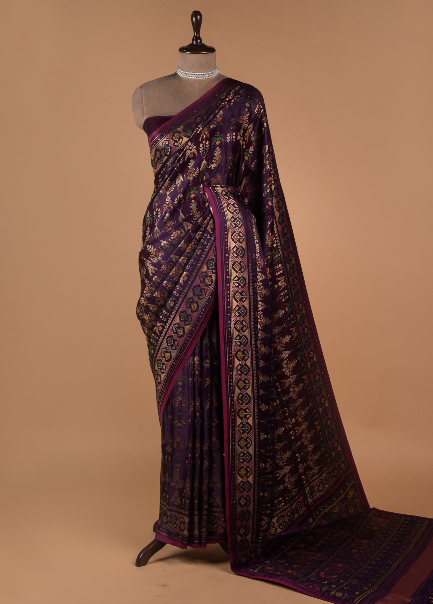 Purple Silk Patola Saree