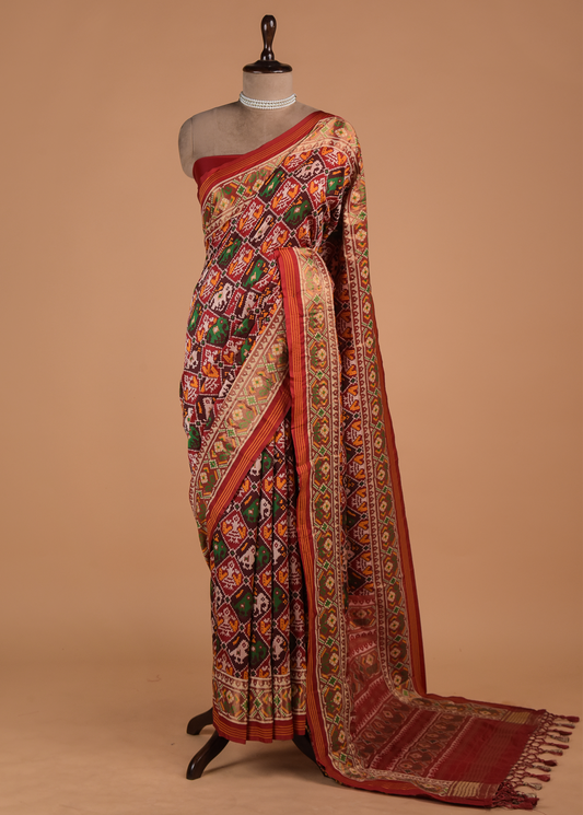 Multicoloured Art Silk Patola Saree