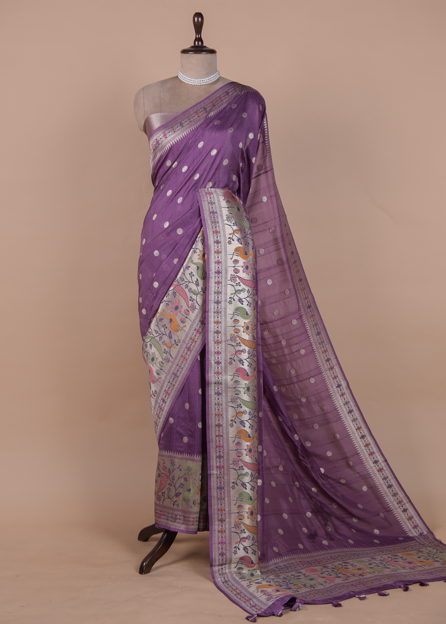 Pink Art Tussar Georgette Banarasi Saree