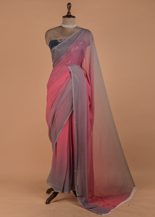 Multicolour Printed Chiffon Saree | Greenways Delhi