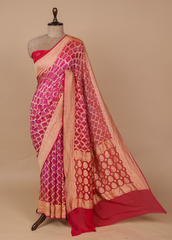 Multicoloured Georgette Bandhani Saree