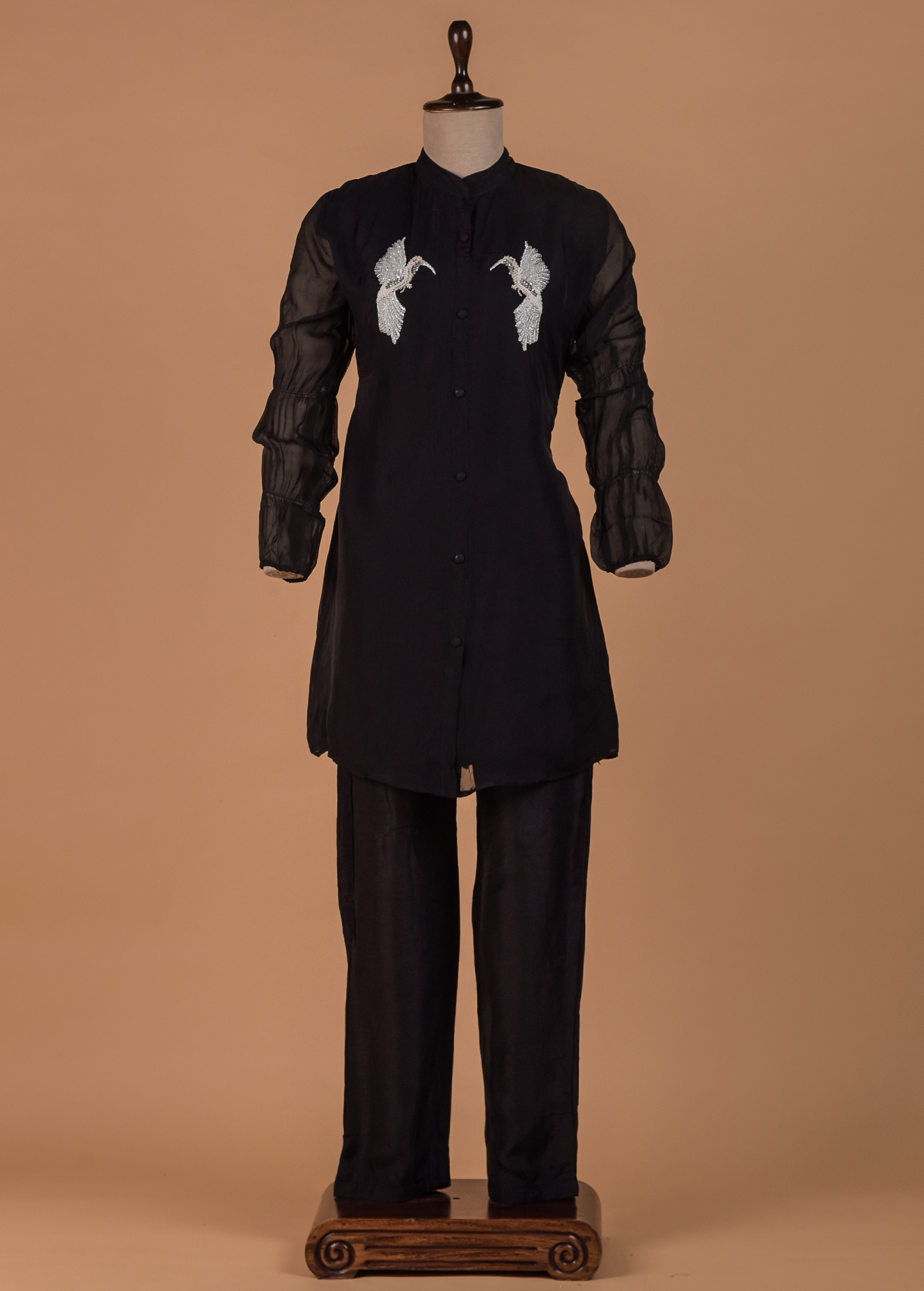 Black Georgette Coord Set