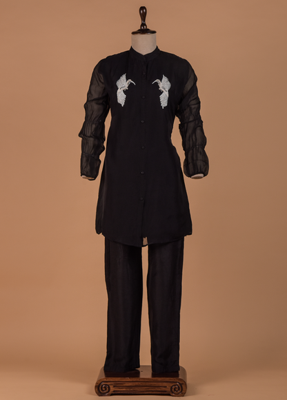 Black Georgette Coord Set