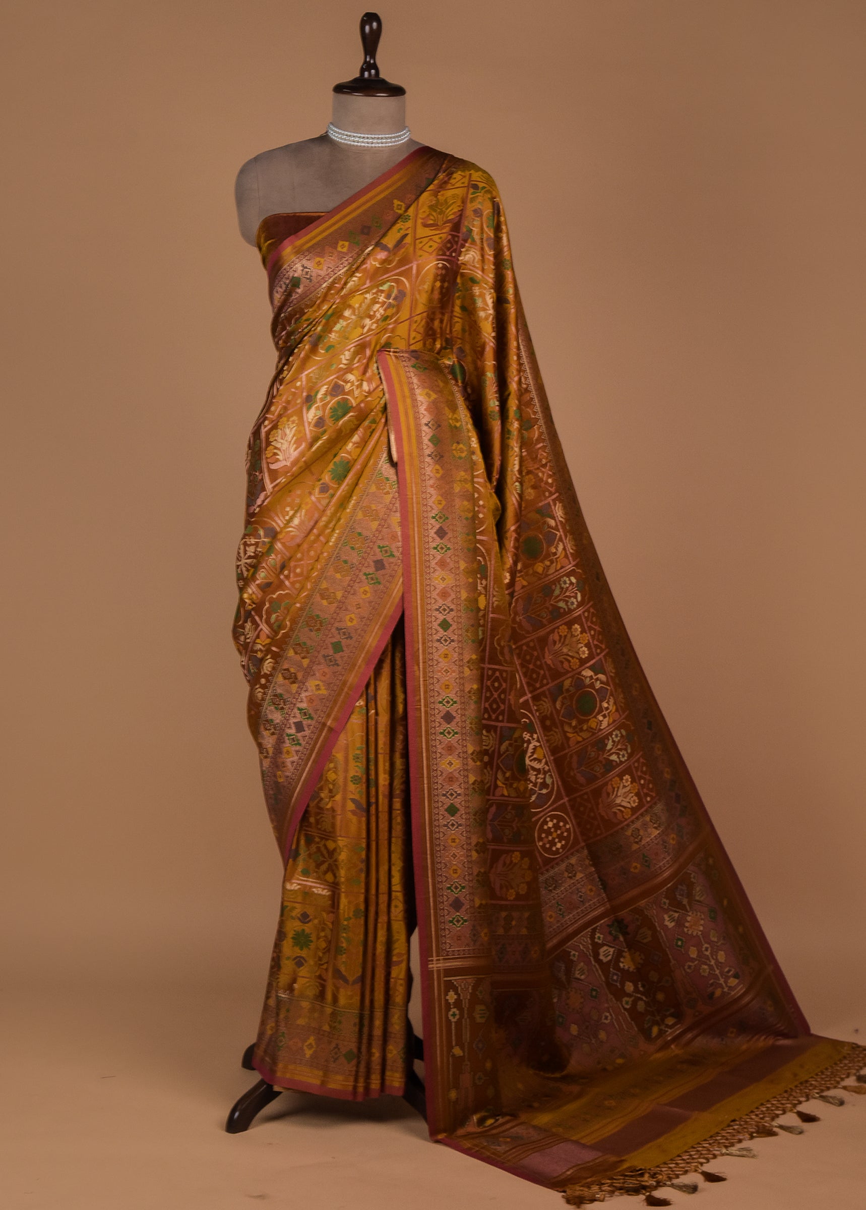 Yellow Silk Patola Saree