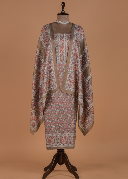 Multicoloured Pashmina Dress Material