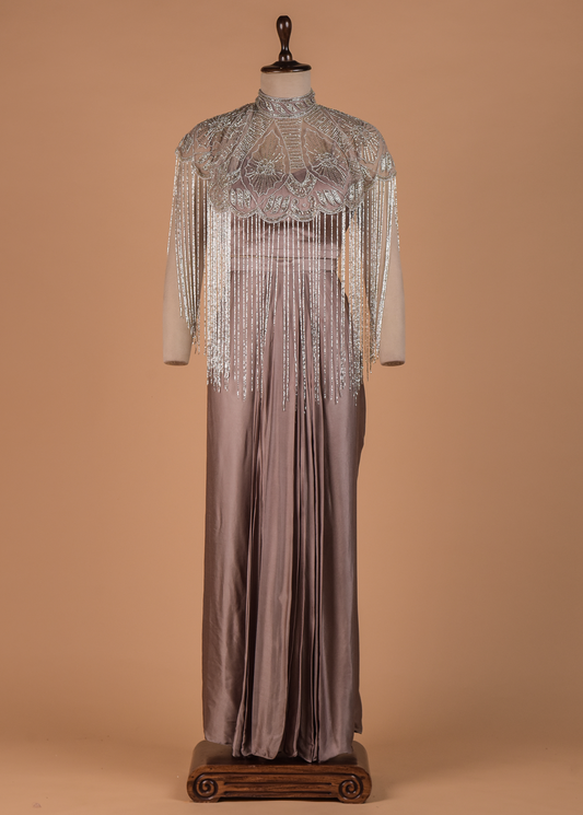 Bronze Satin Readymade Dress