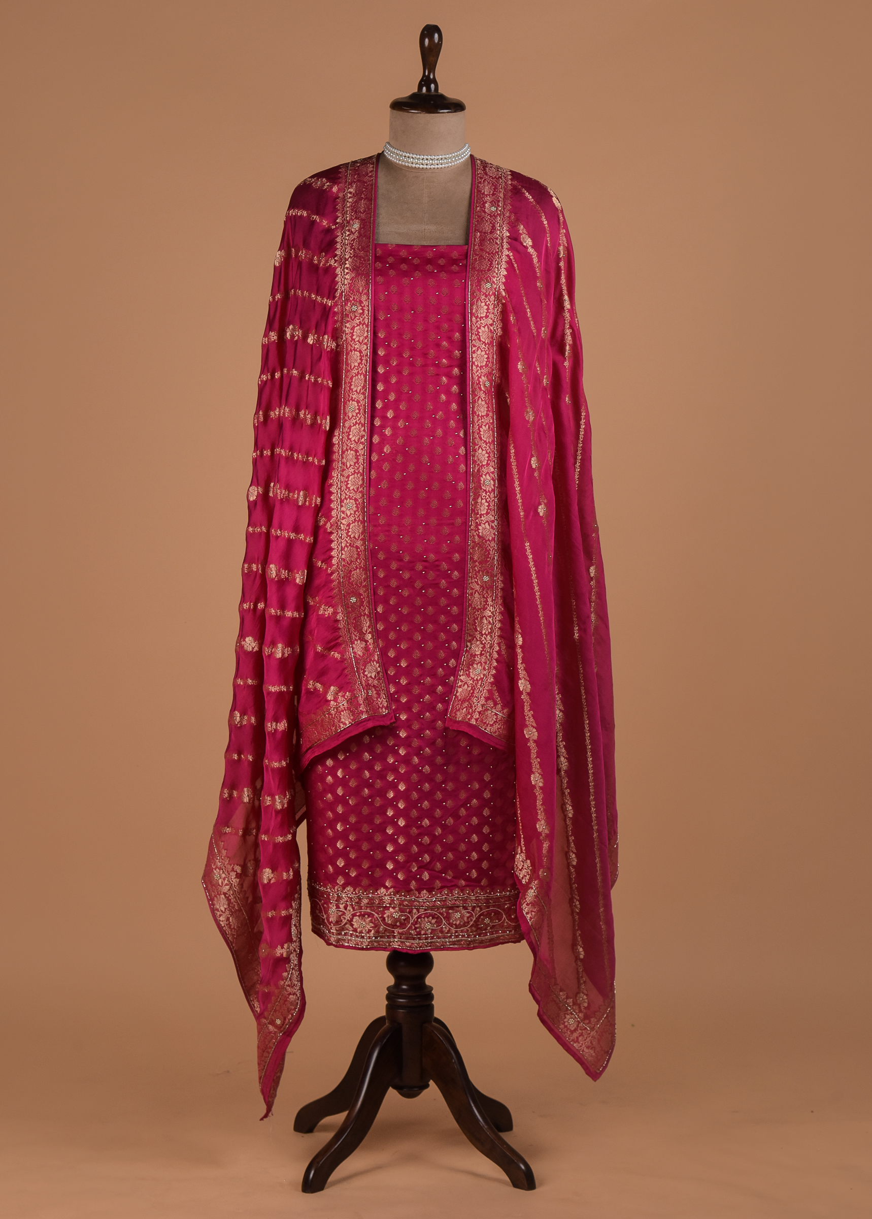 Pink Silk Dress Material | Greenways