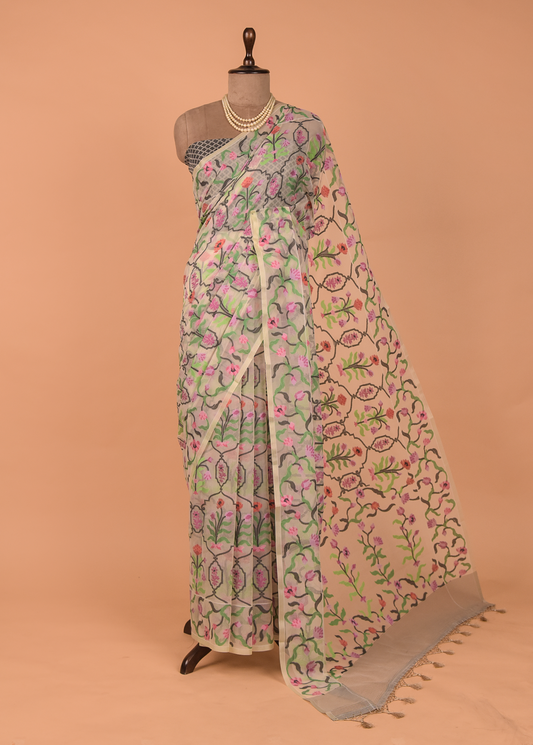White Cotton Saree