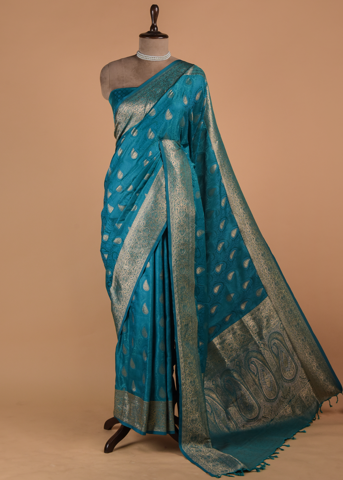 Blue Art Silk Banarasi Saree