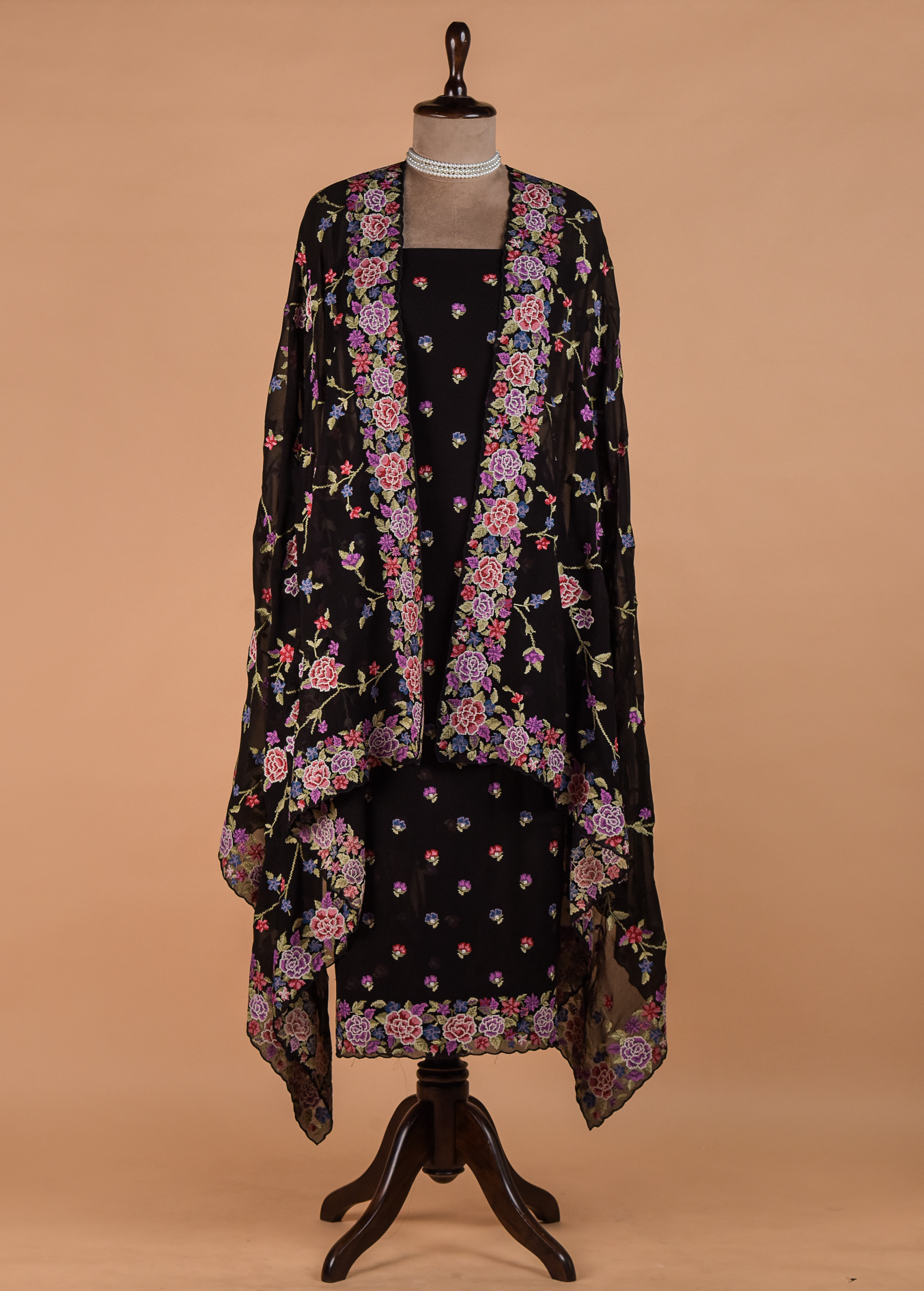 Black Georgette Dress Material | Greenways Delhi