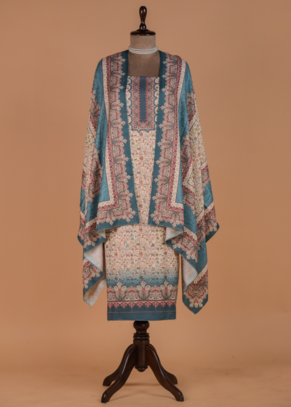 Multicoloured Pashmina Dress Material
