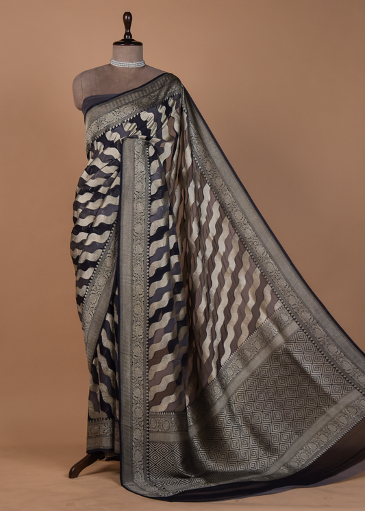 Black Georgette Banarasi Saree