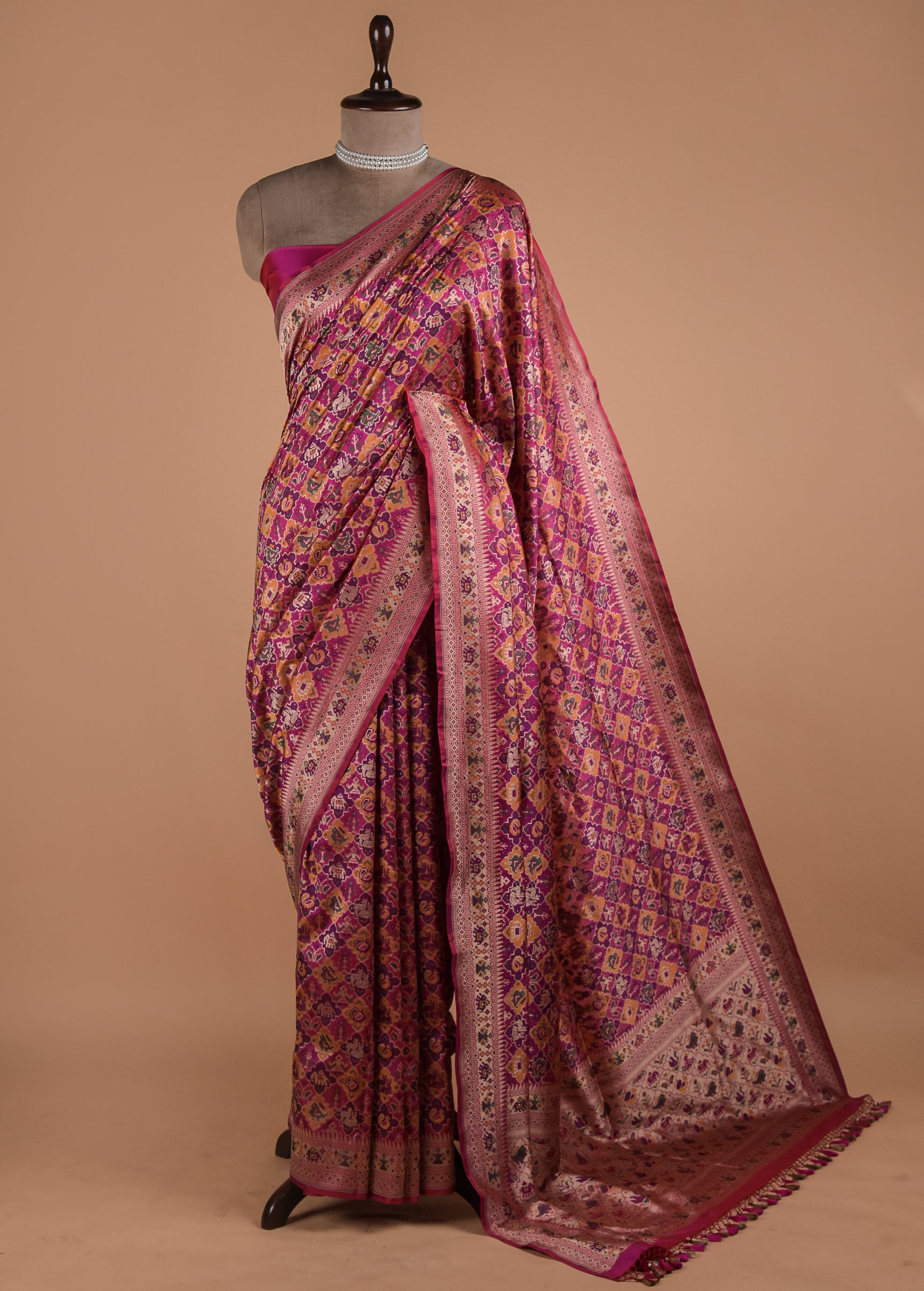 Pink Silk Banarasi Saree
