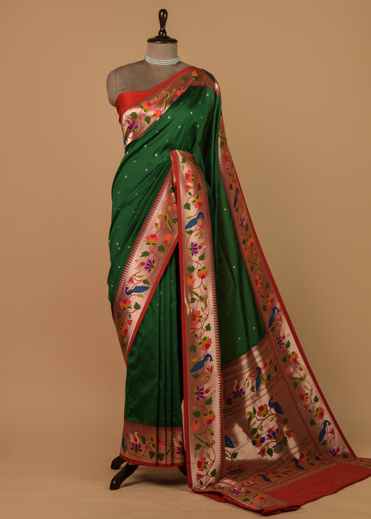 Green Art Silk Banarasi Saree