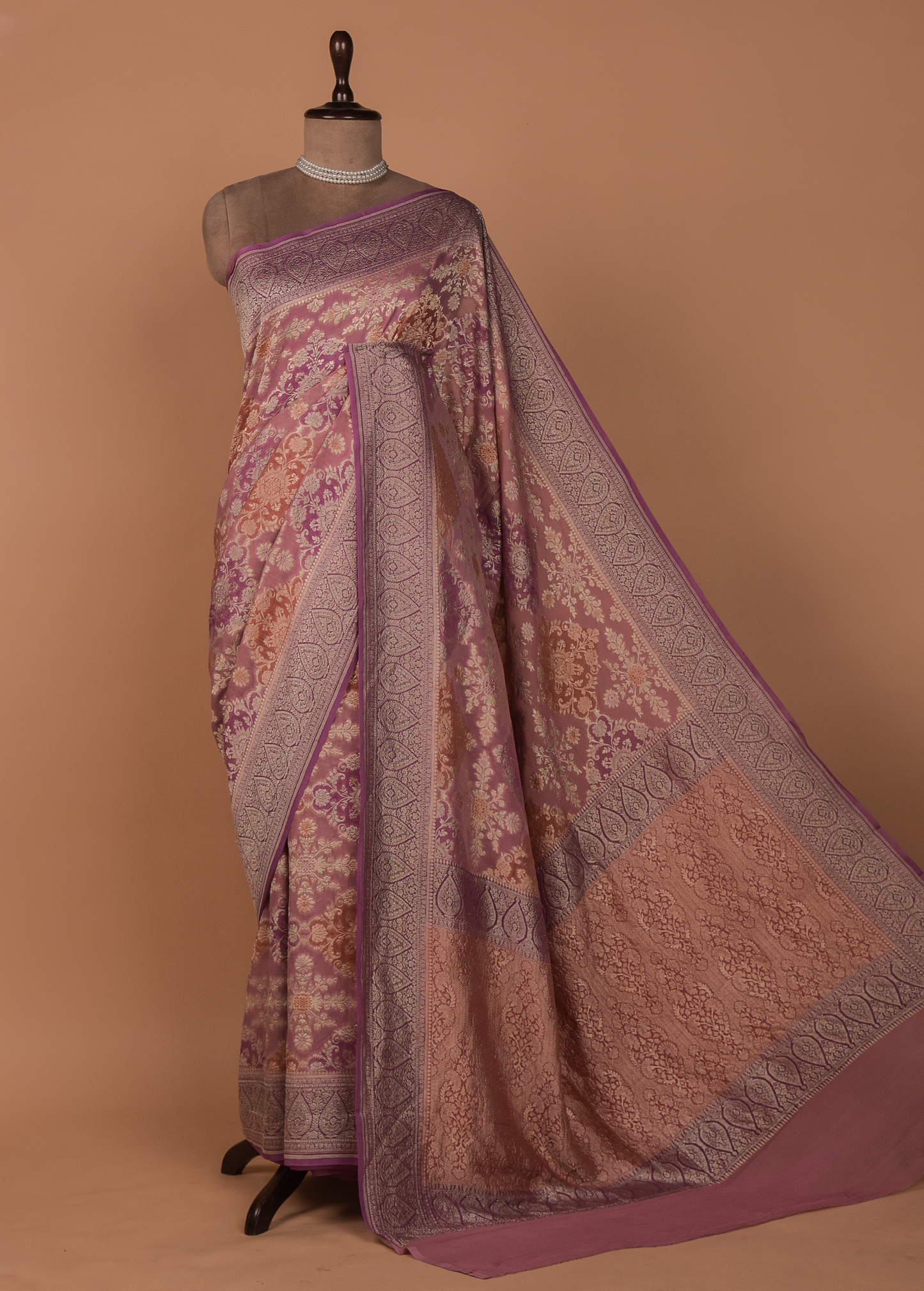 Pink Georgette Banarasi Saree