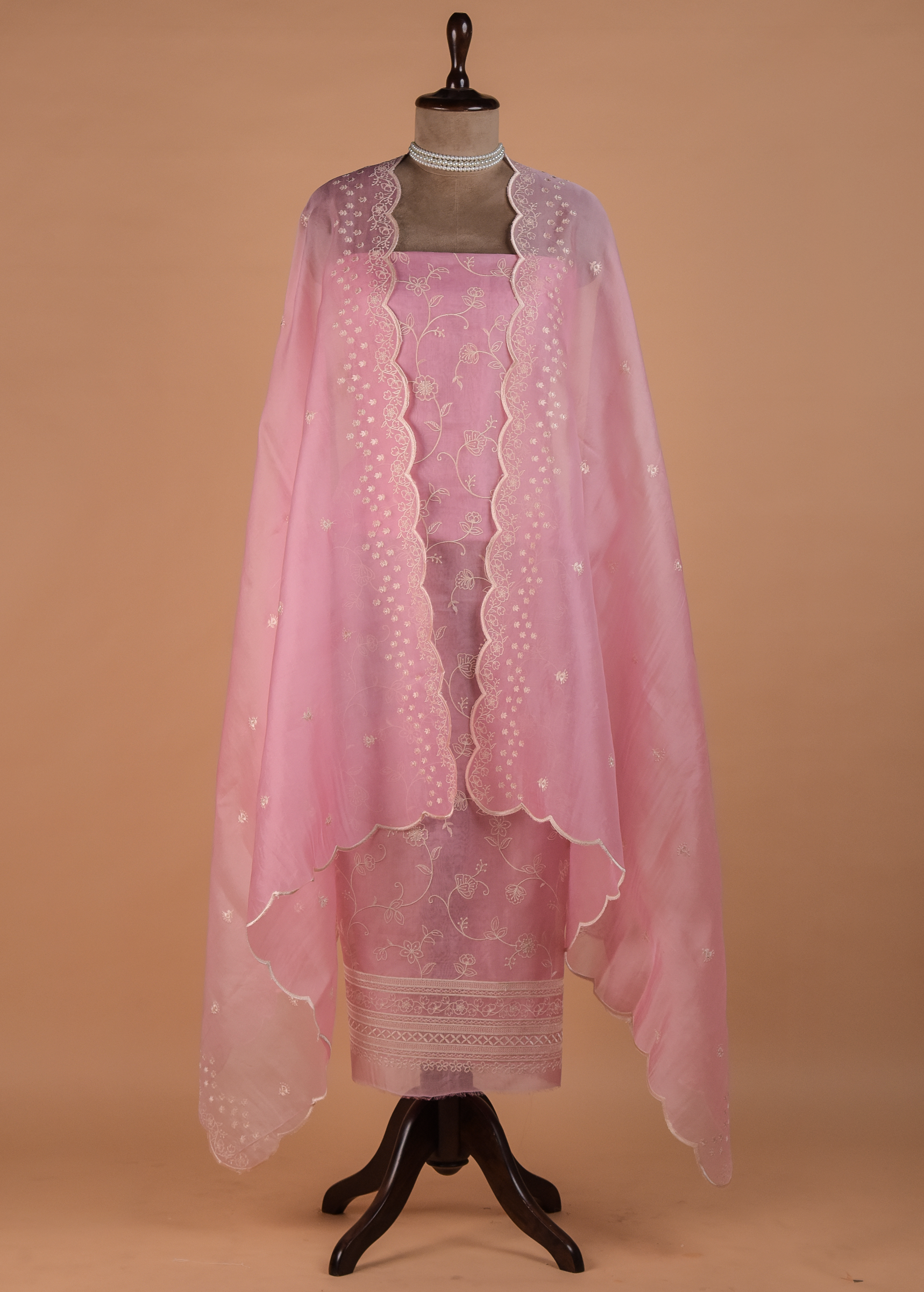 Pink Cotton Dress Material | Greenways Delhi