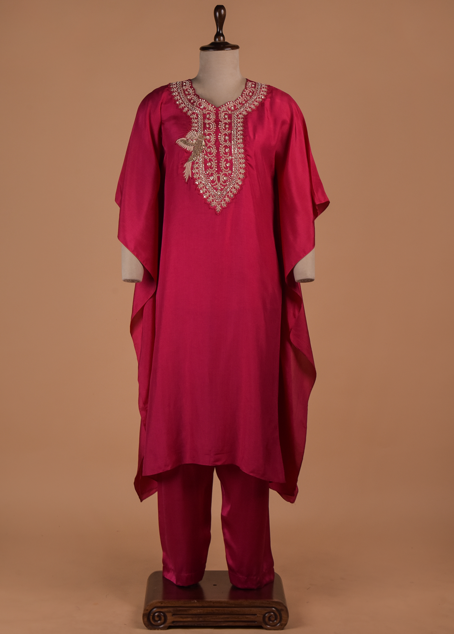 Pink Crepe Silk Coord Set