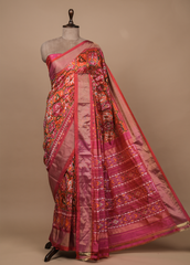 Pink Silk Patola Saree