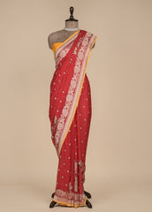 Red Georgette Banarasi Saree