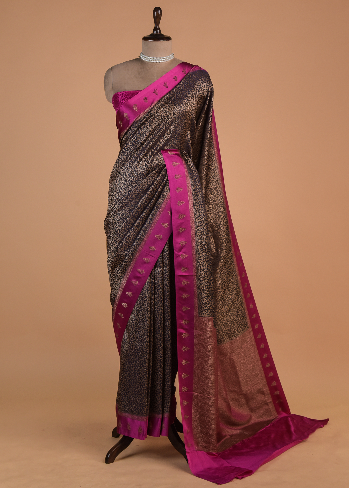 Black Art Silk Banarasi Saree