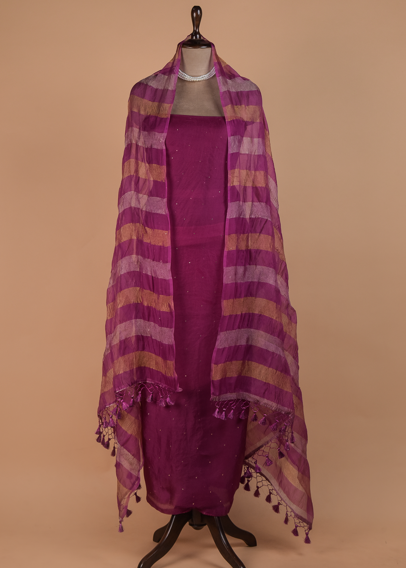 Pink Cotton Silk Dress Material