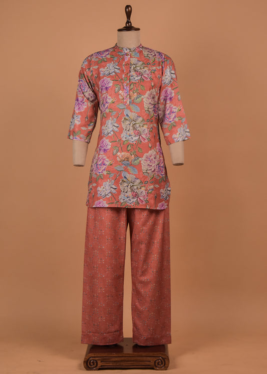 Orange Cotton Coord Set