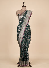 Green Art Silk Banarasi Saree