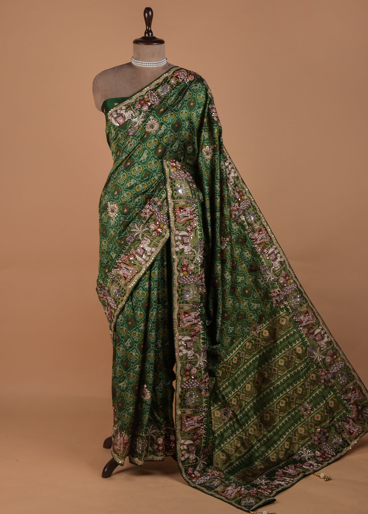 Green Silk Patola Saree