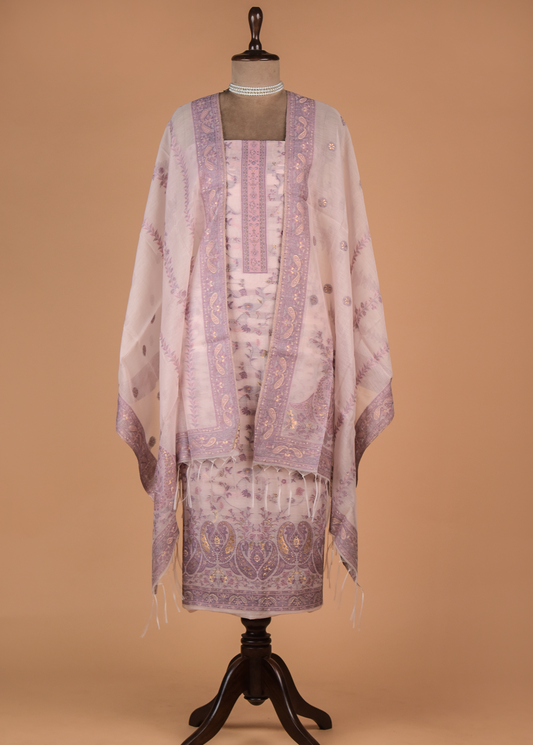 Pink Cotton Dress Material