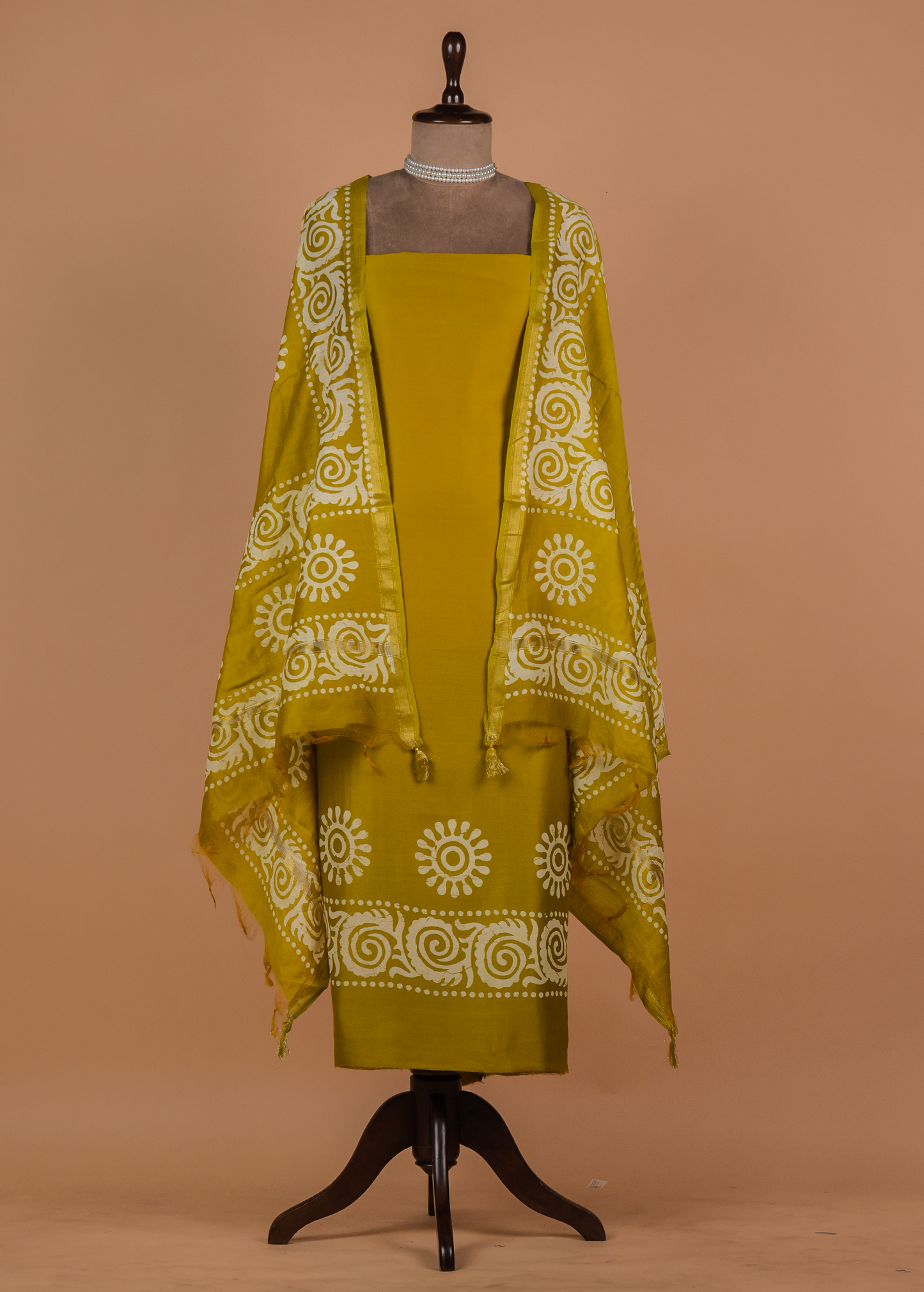 Yellow Chanderi Dress Material