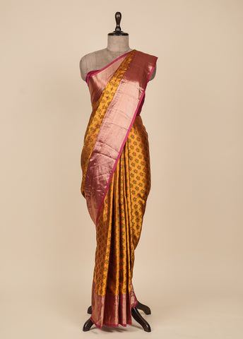 Yellow Silk Kanjeevaram Saree