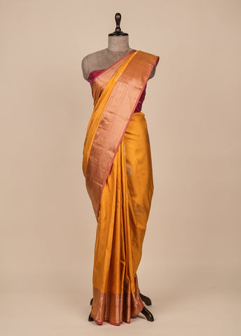 Yellow Silk Kanjeevaram Saree