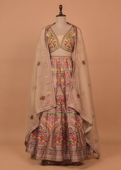 Multicoloured Cotton Lehenga