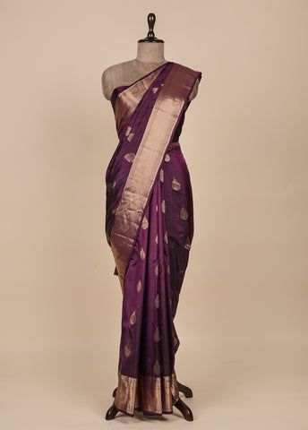 Purple Silk Kanjeevaram Saree