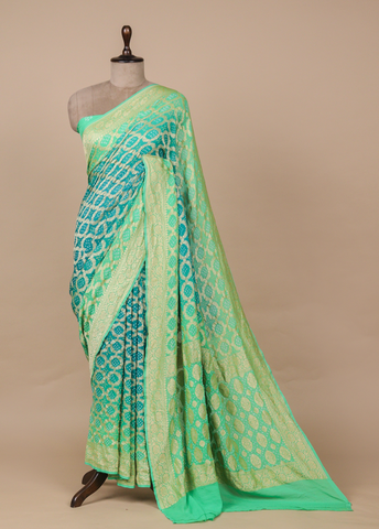 Multicoloured Georgette Bandhani Saree