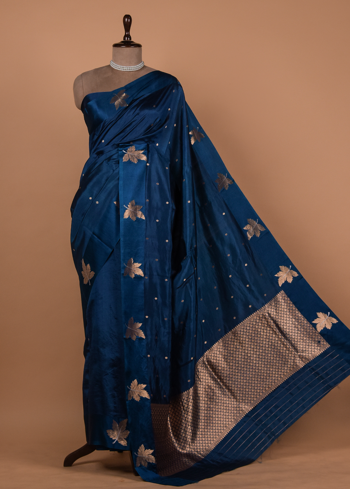 Blue Silk Banarasi Saree