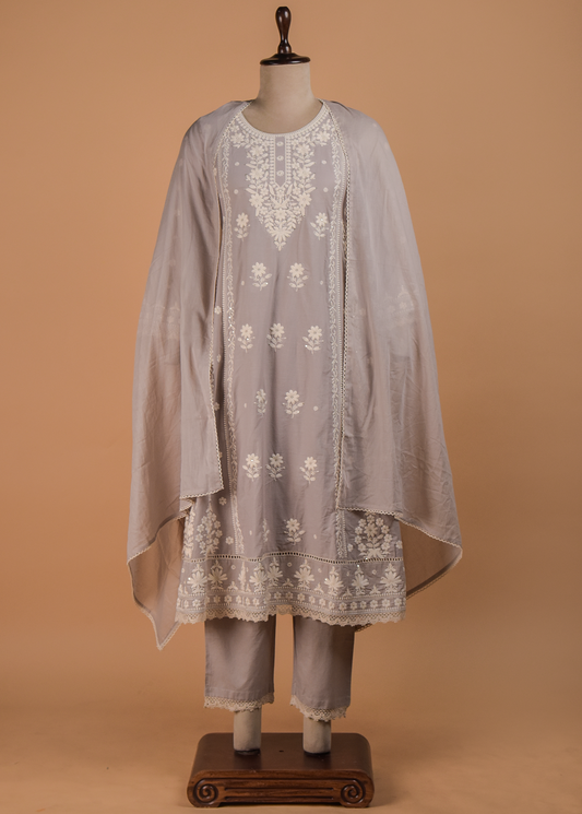 Brown Cotton A Line Set