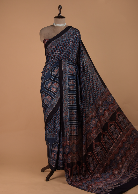 Multicoloured Crepe Printed Saree