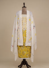 Yellow Cotton Dress Material