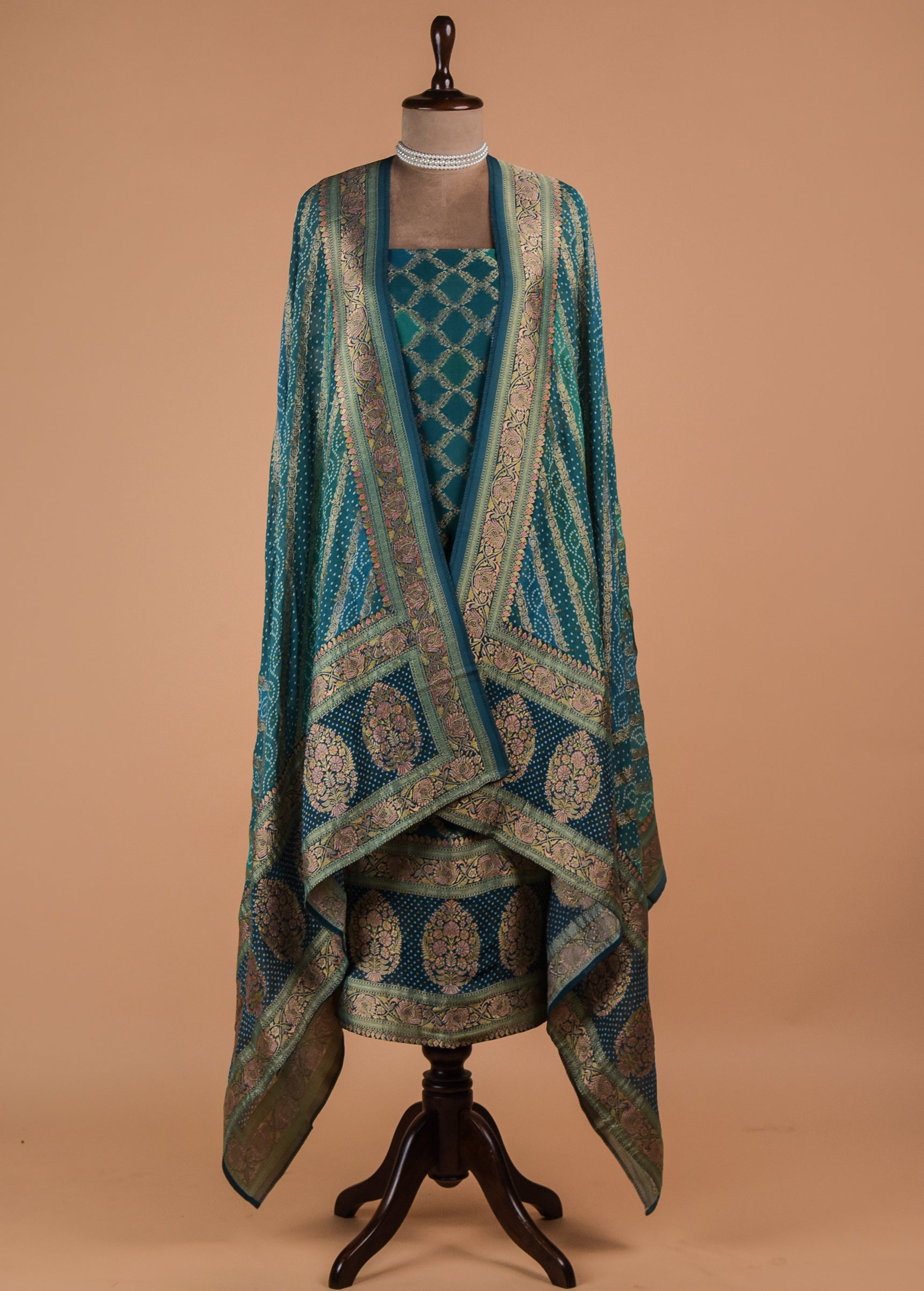 Blue Georgette Dress Material