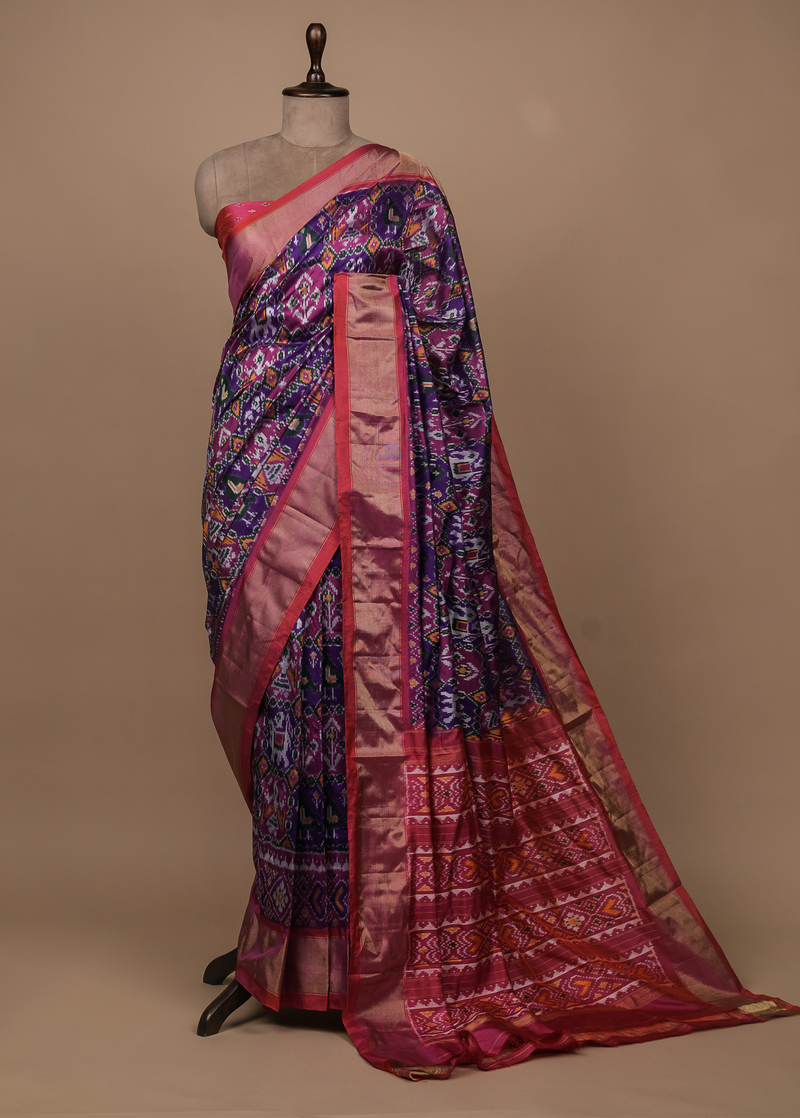 Purple Silk Patola Saree