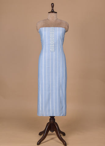 Blue Cotton Dress Material